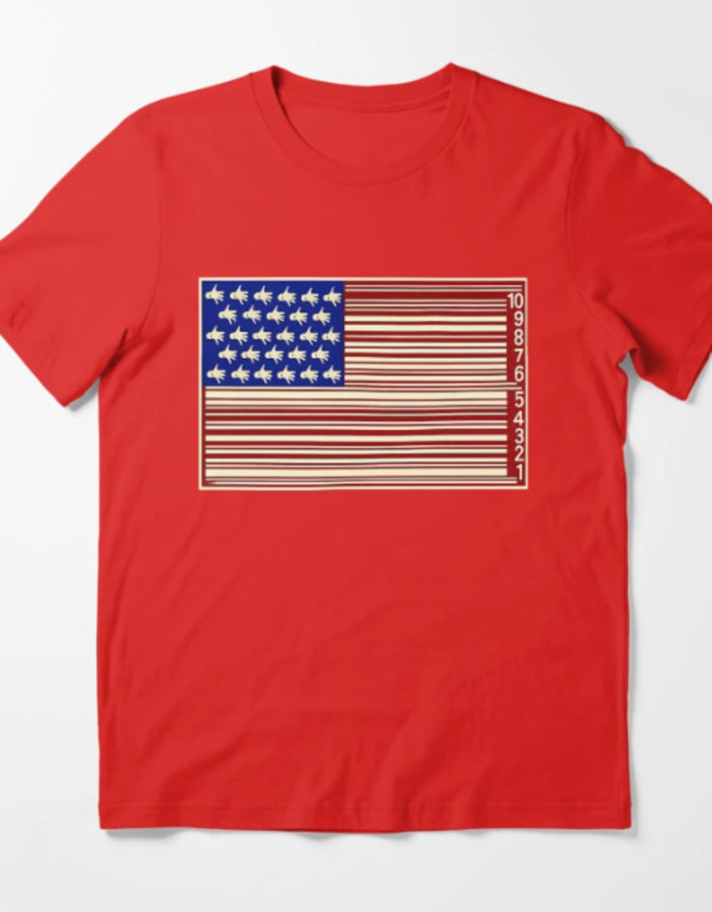 10 1 USA Flag Midnight Oil Essential T Shirt Red